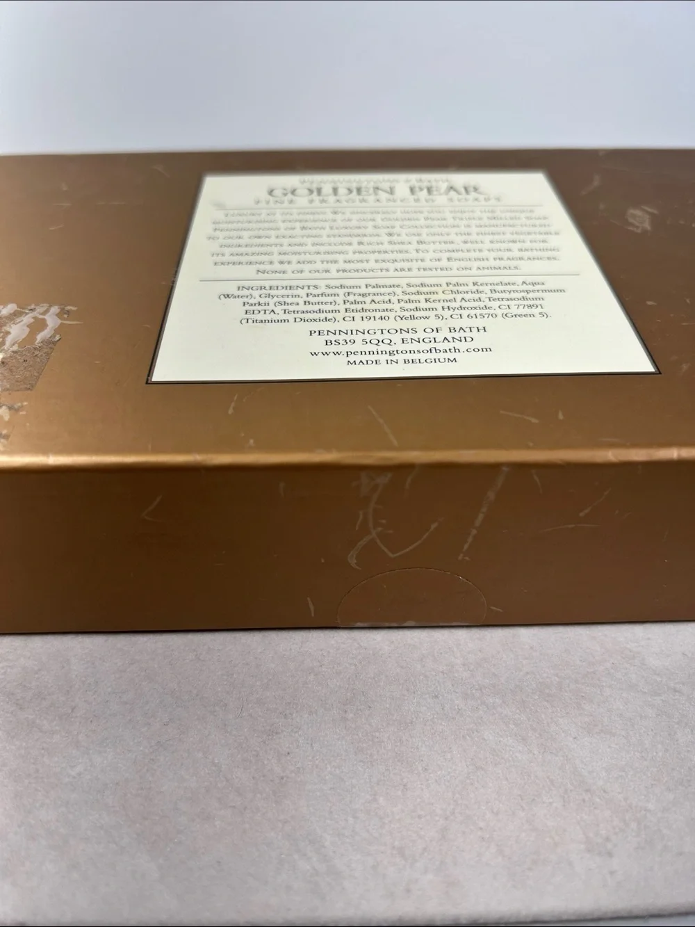 Penningtons of Bath Golden Pear Fragranced 3 Soap Bars